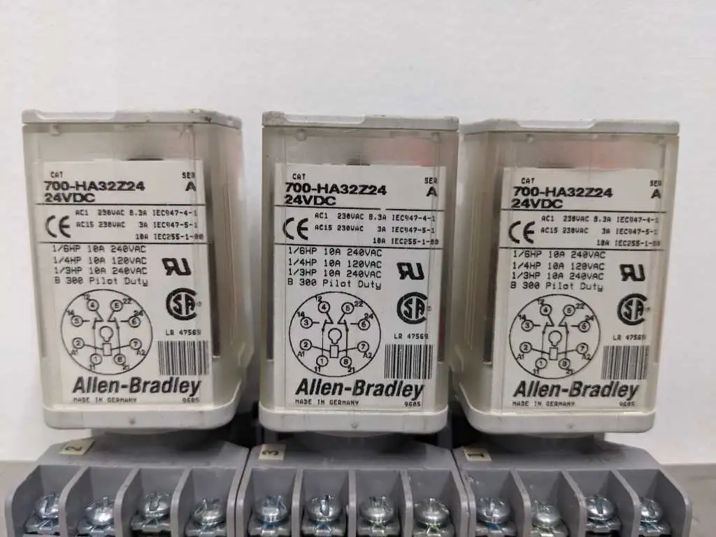 3 Pack Allen-Bradley 700-HA32Z24 Relay with Socket Base 1/6, 1/4, 1/3HP - Image 5