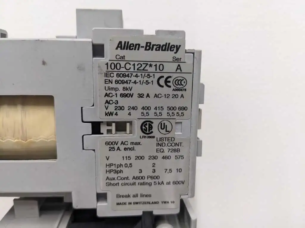 Allen-Bradley 100-C12Z10, 193-ED1CB Contactor and Overload Relay 0.5, 2, 3, 7.5, 10HP - Image 7