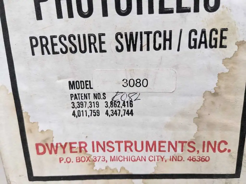 Dwyer 3080 Photohelic Pressure Switch Gage 25 PSIG - Image 7