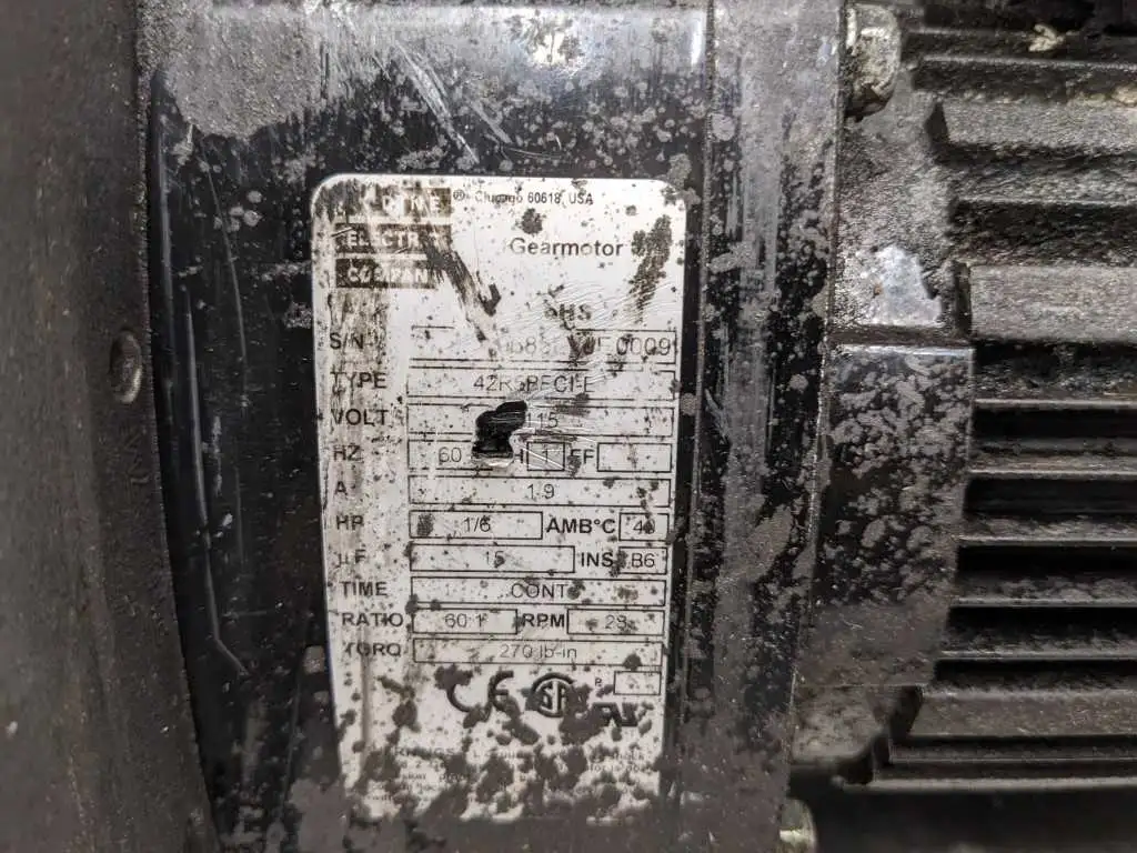 Bodine 42R5BFC1-E3 Gearmotor 1/6HP 60:1 270 LB-IN 28 RPM 115 Off Dorner Conveyor - Image 6
