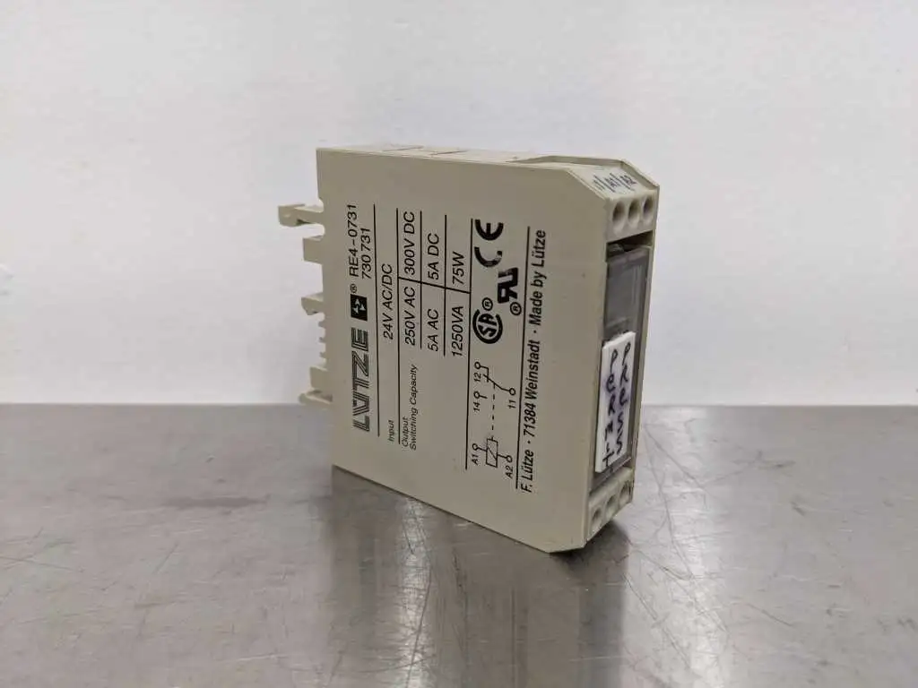 Lutze RE4-0731 Relay 24, VAC, VDC 5 to 250, VAC, 300, VDC 5 730731