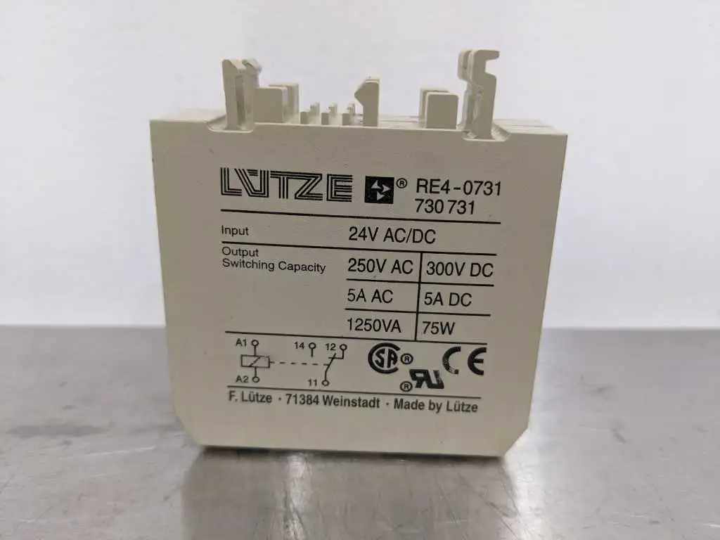 Lutze RE4-0731 Relay 24, VAC, VDC 5 to 250, VAC, 300, VDC 5 730731 - Image 5