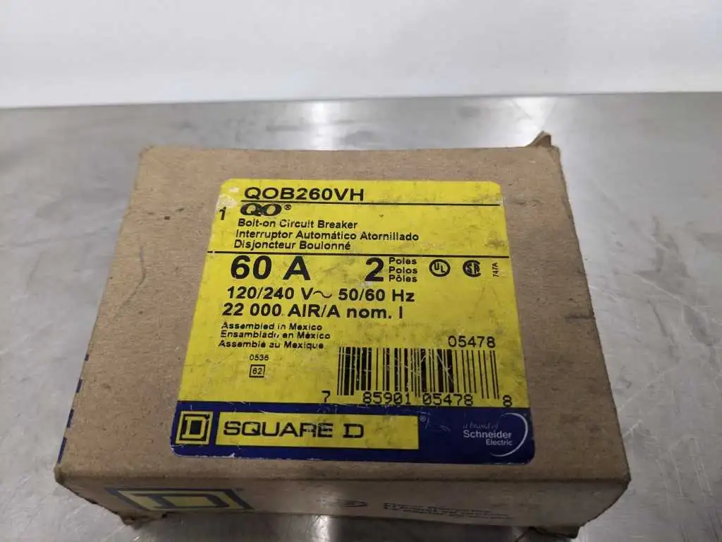 Square D QOB260VH Bolt-on Circuit Breaker 120, 240, VAC 60 60A 2 Pole 120/240V - Image 7