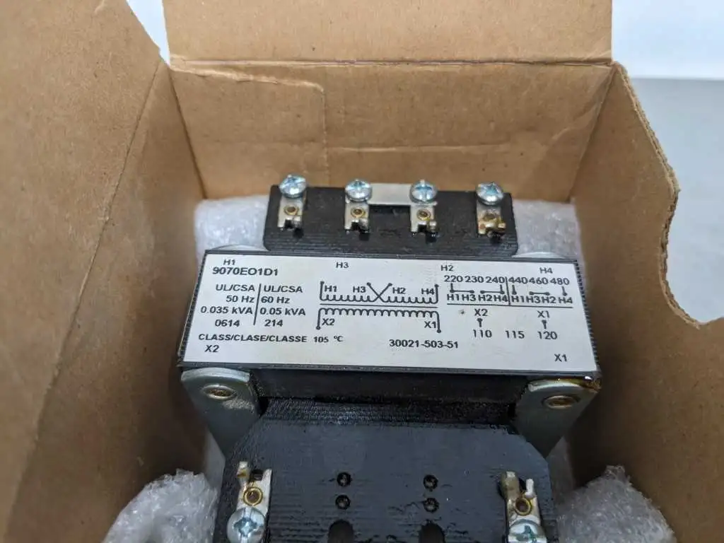 Square D 9070EO1D1 Industrial Control Transformer Pri 220/440 230/460 240/480 Sec 110/115/120 - Image 3