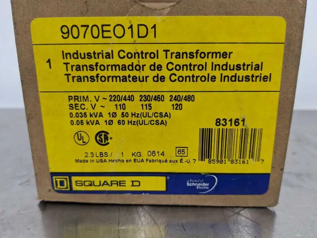 Square D 9070EO1D1 Industrial Control Transformer Pri 220/440 230/460 240/480 Sec 110/115/120 - Image 4