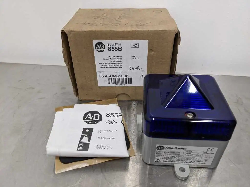 Allen-Bradley 855B-GMS10R6 Visual Signal Device Blue 110 VAC 100mA Type 3R, 13 - Image 3