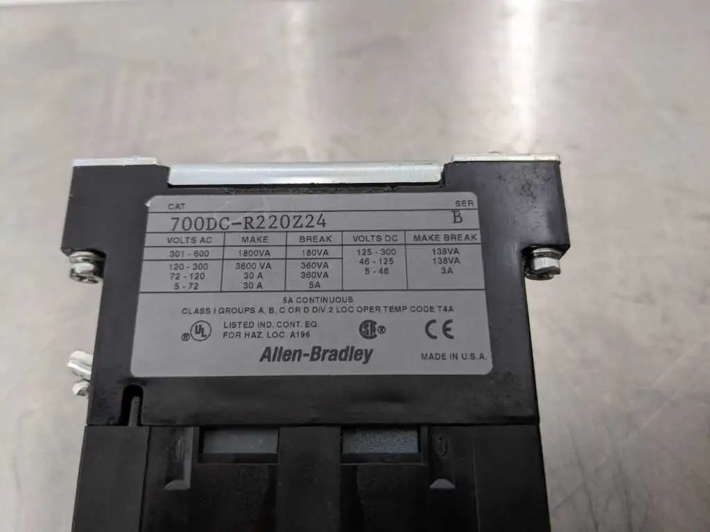 Allen-Bradley 700DC-R220Z24 Sealed DC Coil Relay - Image 10