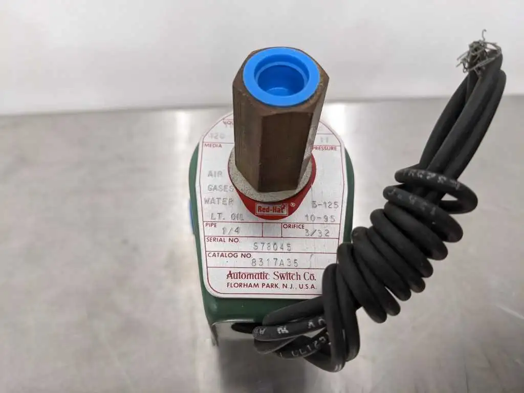 ASCO 8317A35 Solenoid Valve 1/4" NPT 5-125 PSI 3 Way Air Gases Water LT Oil - Image 6