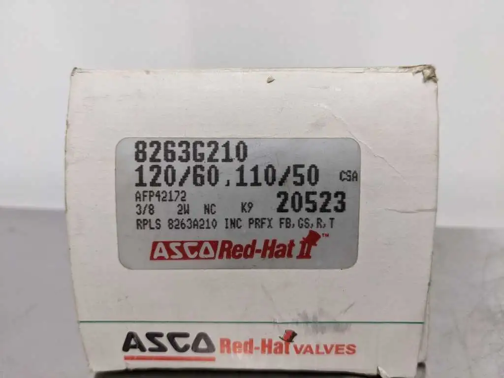 ASCO 8263G210 Solenoid Valve 3/8" NPT 70-100 PSI 2 Way Air Gases Water LT Oil - Image 6