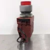 General Electric P9MPLRSDN30NHJI Illuminated Red Push Button Satin Chrome Operator 120V - Image 3