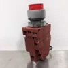 General Electric P9MPLRSDN30NHJI Illuminated Red Push Button Satin Chrome Operator 120V - Image 5