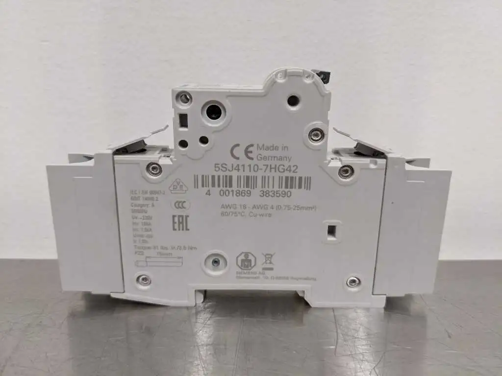 Siemens 5SJ4110-7HG42 Miniature Circuit Breaker 10A 1 Pole - Image 2