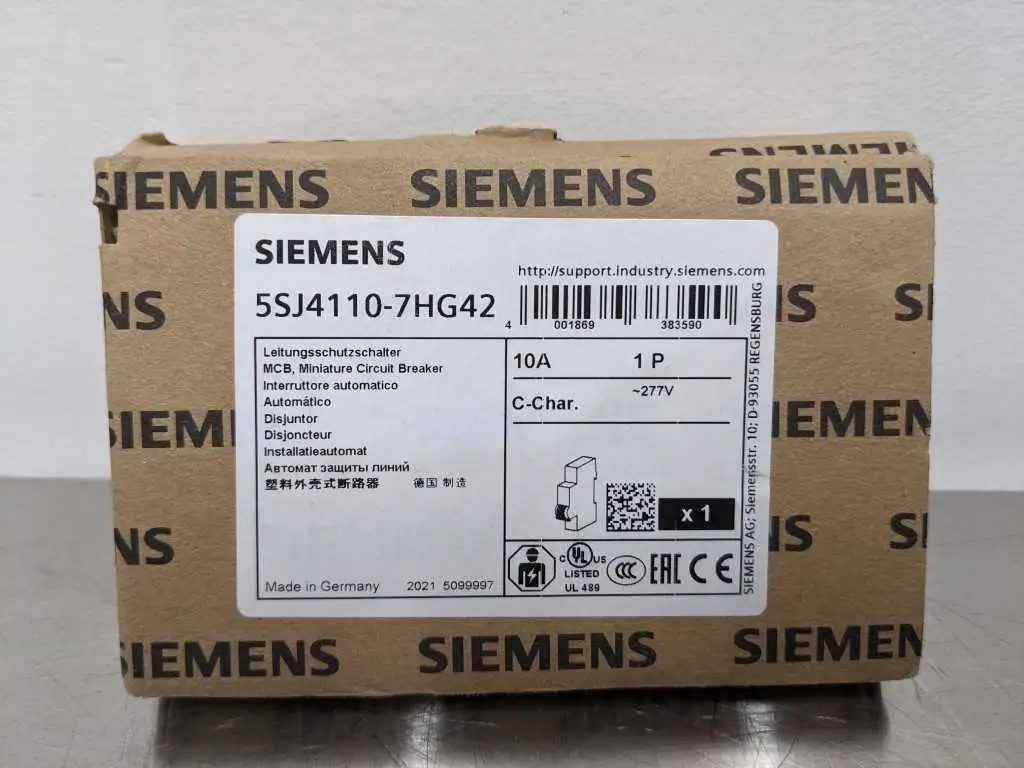 Siemens 5SJ4110-7HG42 Miniature Circuit Breaker 10A 1 Pole - Image 9