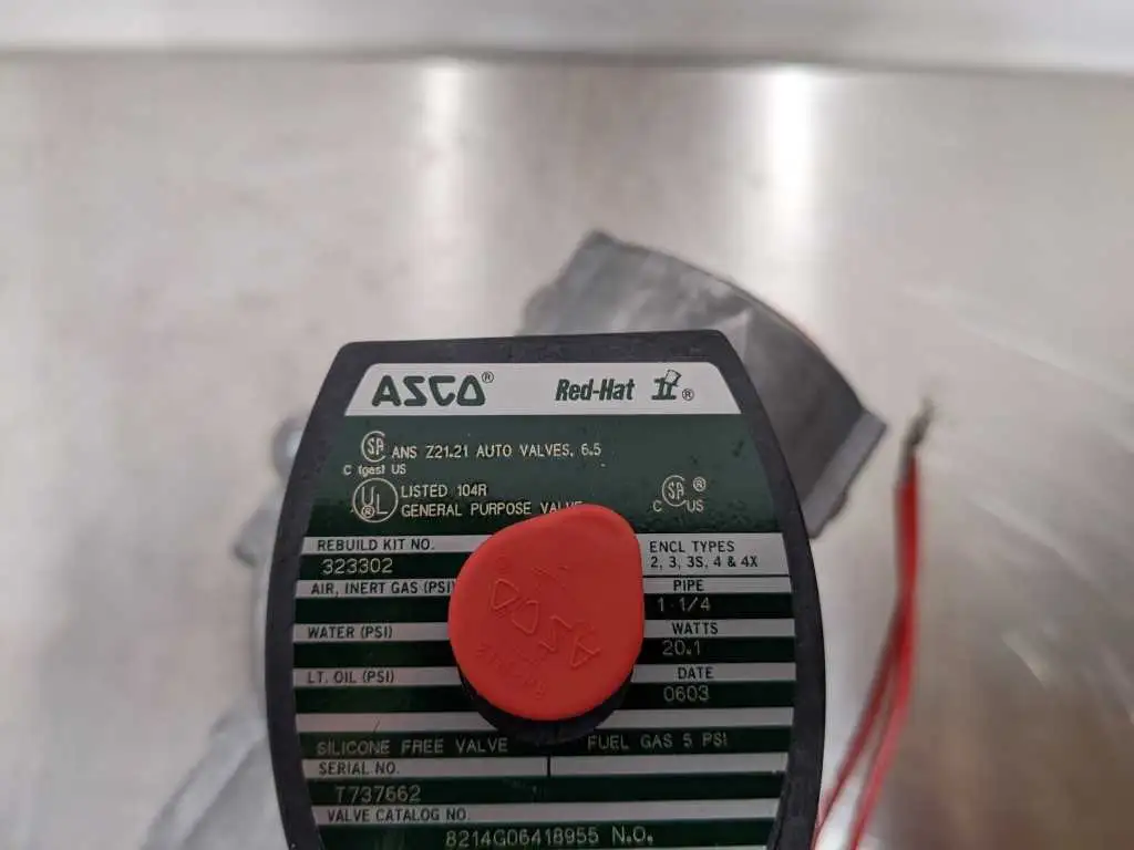 ASCO 8214G06418955 N.O. Solenoid Valve 1 1/4 60/120 Fuel Gas 5 PSI - Image 8