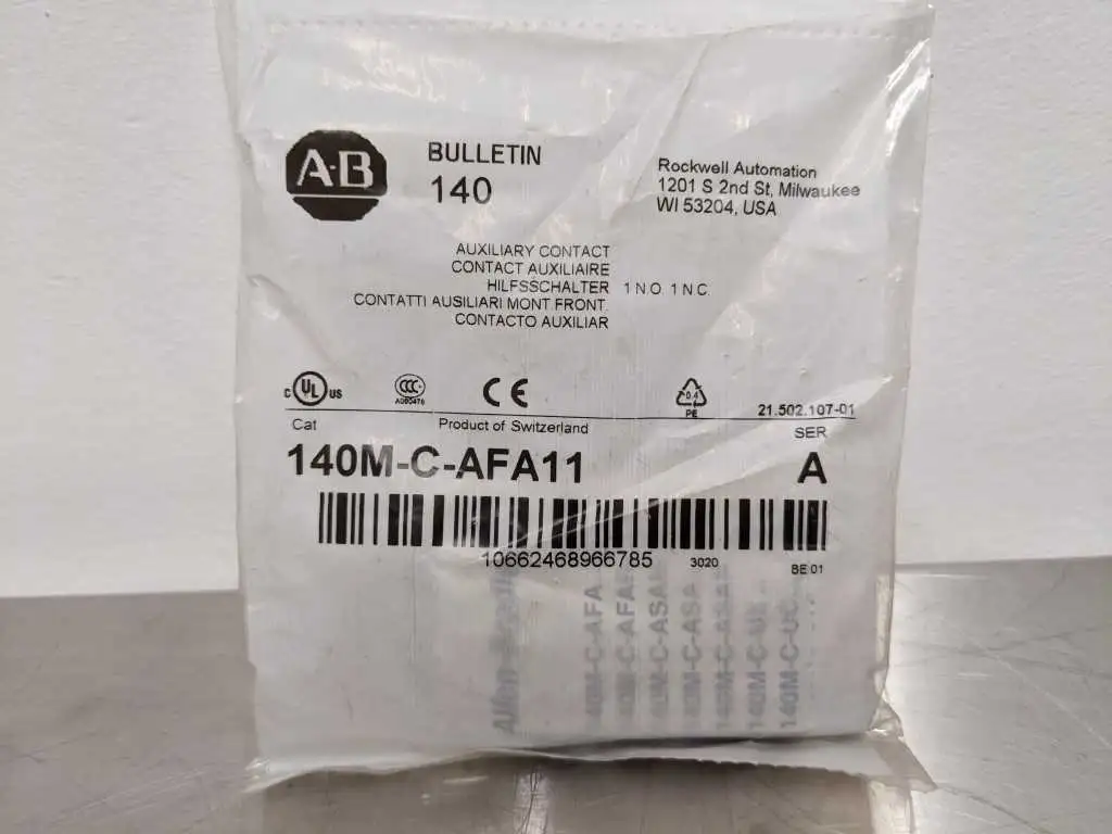 Allen-Bradley 140M-C-AFA11 Auxiliary Contact 1NO 1NC - Image 4