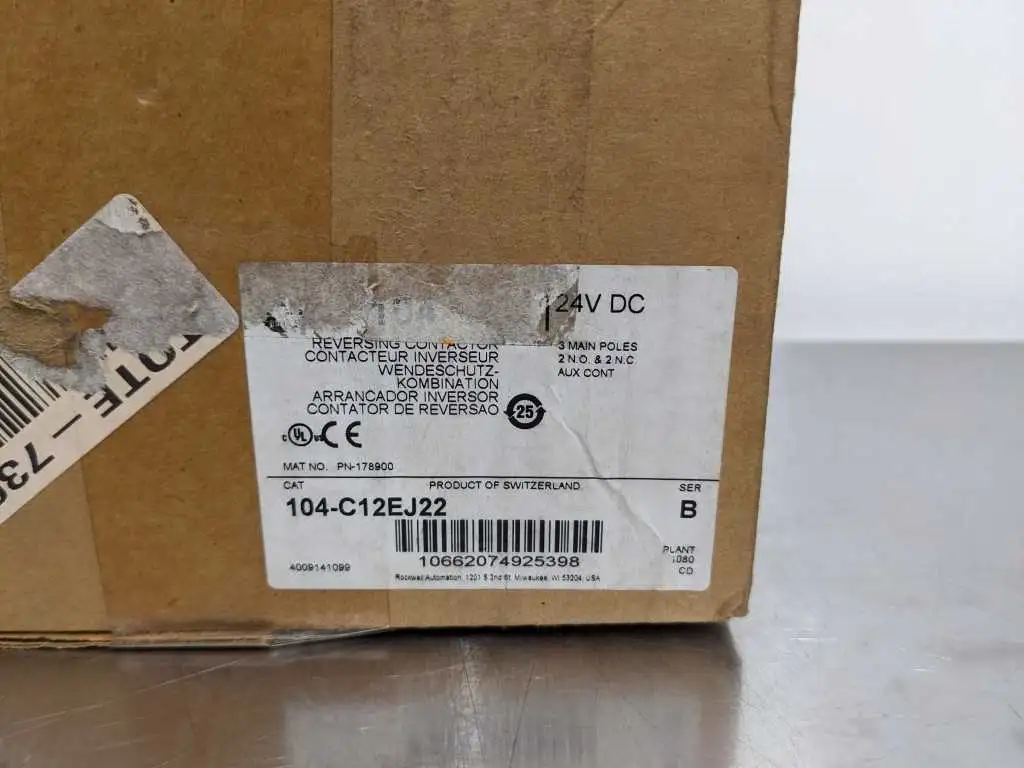Allen-Bradley 104-C12EJ22 Reversing Contactor 2NO 2NC 3 Poles Aux Cont - Image 3