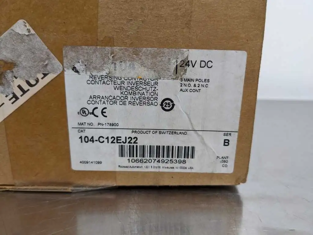 Allen-Bradley 104-C12EJ22 Reversing Contactor 2NO 2NC 3 Poles Aux Cont - Image 8