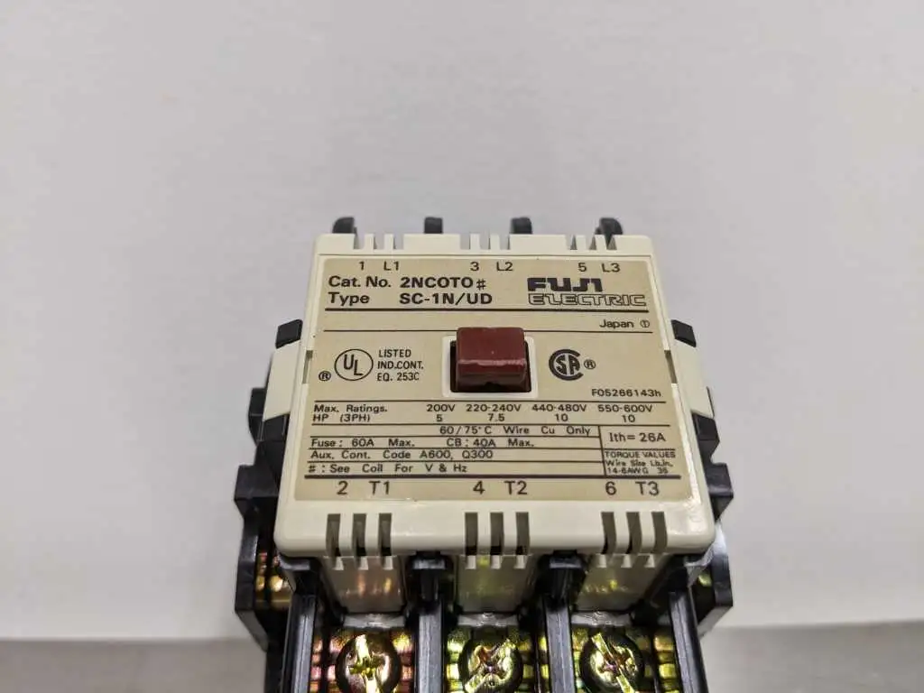 Fuji SC-1N/UD Magnetic Contactor 2NO 2NC 2NCOTO - Image 8