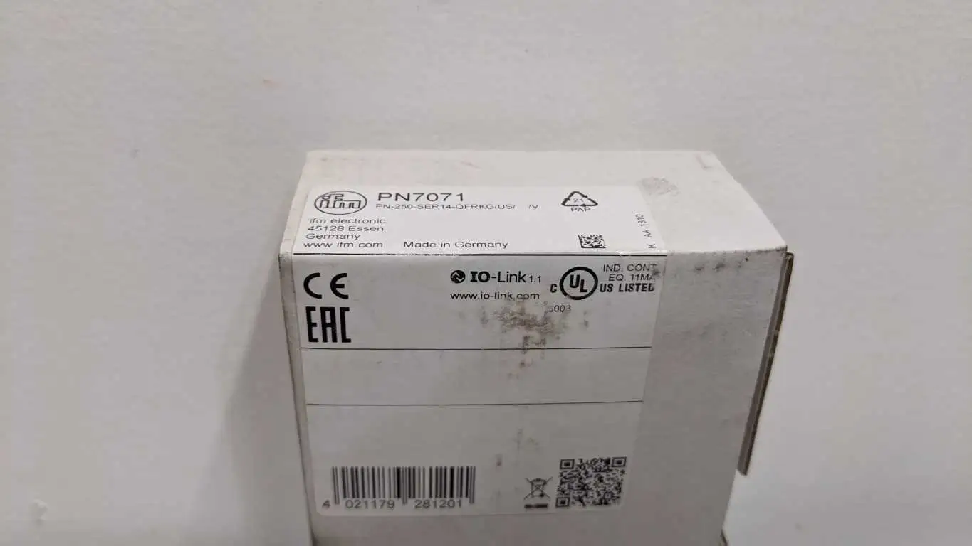 IFM Efector PN7071 Pressure Sensor with Display PN-250-SER14-QFRKG/US/ /V New in Box - Image 11