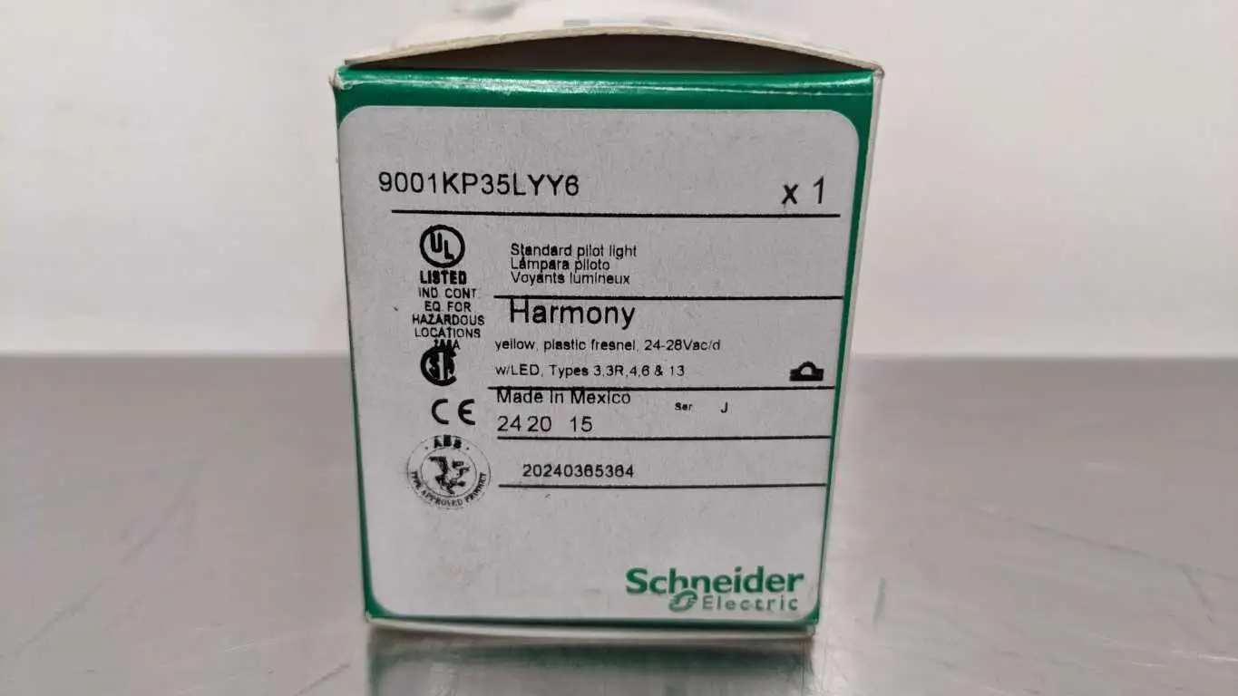 Schneider Electric 9001KP35LYY6 Standard Pilot Light Yellow LED Harmony - Image 8