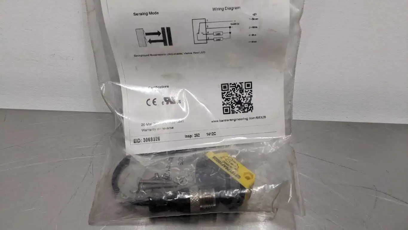 Banner QS18VP6AF100Q5 Photoelectric Proximity Sensor 100mm 68326 New in Box - Image 3