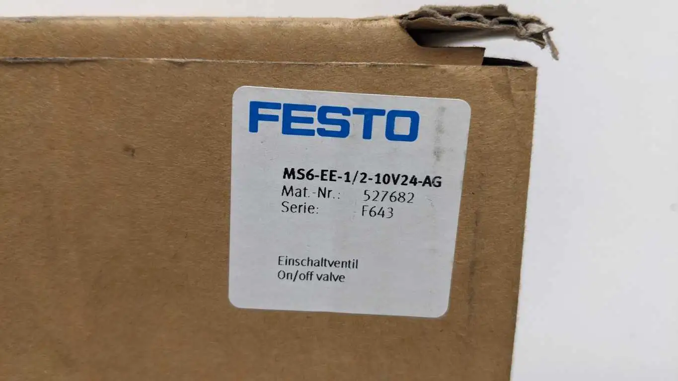 Festo MS6-EE-1/2-10V24-AG Shut Off Valve 527682 F643 On Off Valve - Image 9