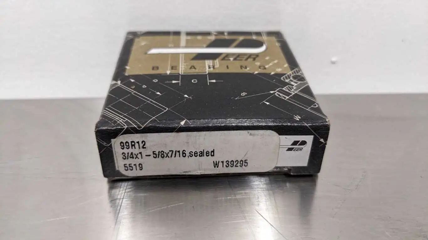 Peer 99R12 Deep Groove Ball Bearing 3/4" ID 1-5/8" OD 7/16" Wide 5519 W139295 - Image 4