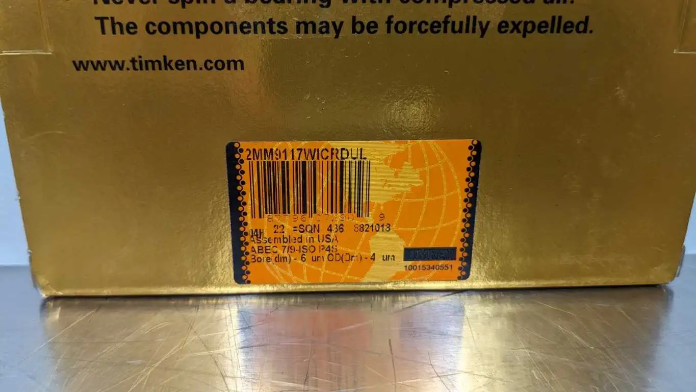 Timken 2MM9117WI DUL Super Precision Bearing 85mm ID 130mm OD 22mm Wide 15° 7017CCRDULP4S Fafnir - Image 6