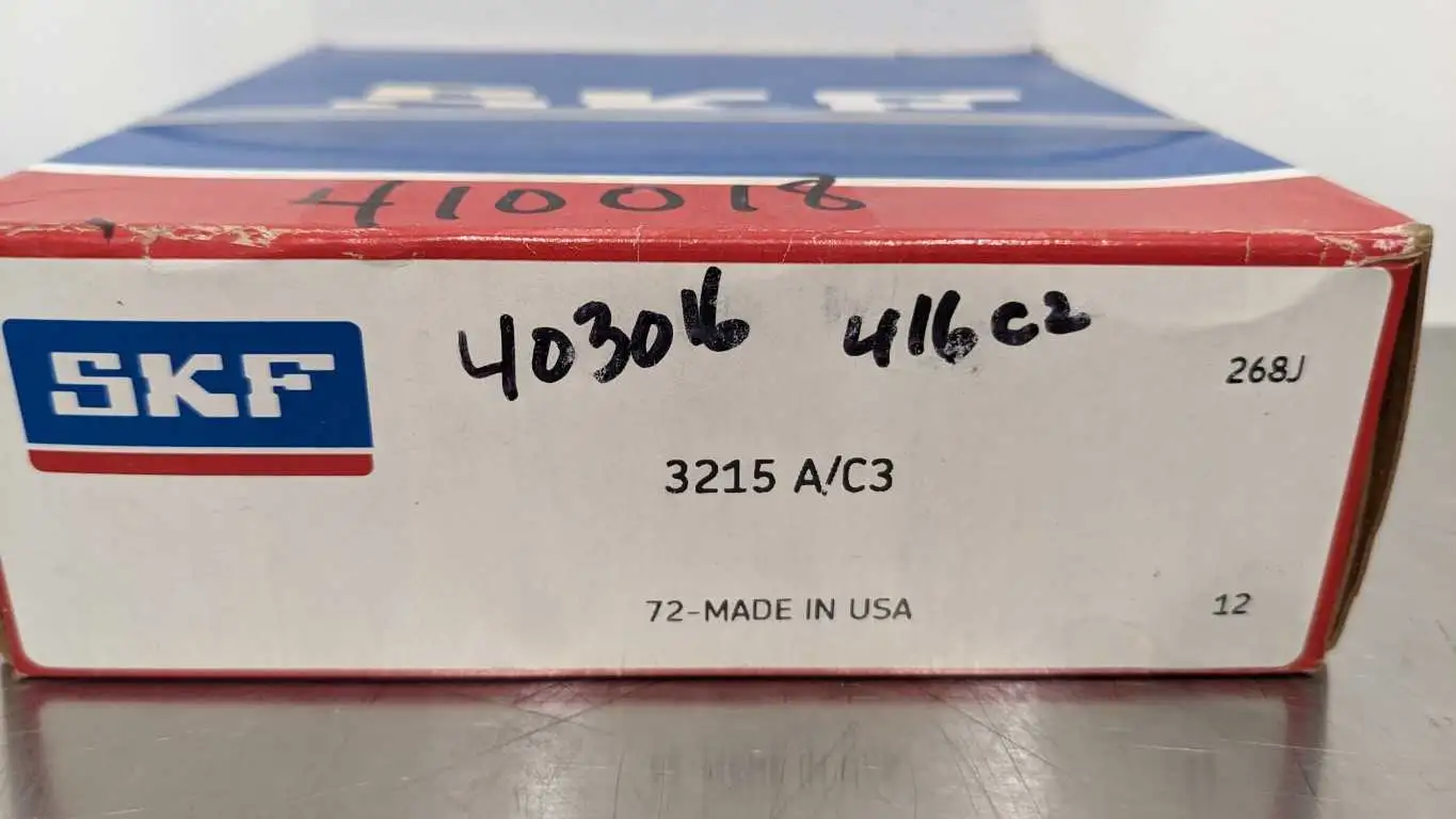 SKF 3215 A/C3 Double Row Angular Contact Ball Bearing 75mm ID 130mm OD 41.3 Wide 30° - Image 4