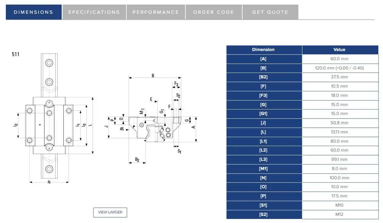 Thomson 511H45A1 Linear Roller Carriage 45mm KW 39/14 B45 - Image 9