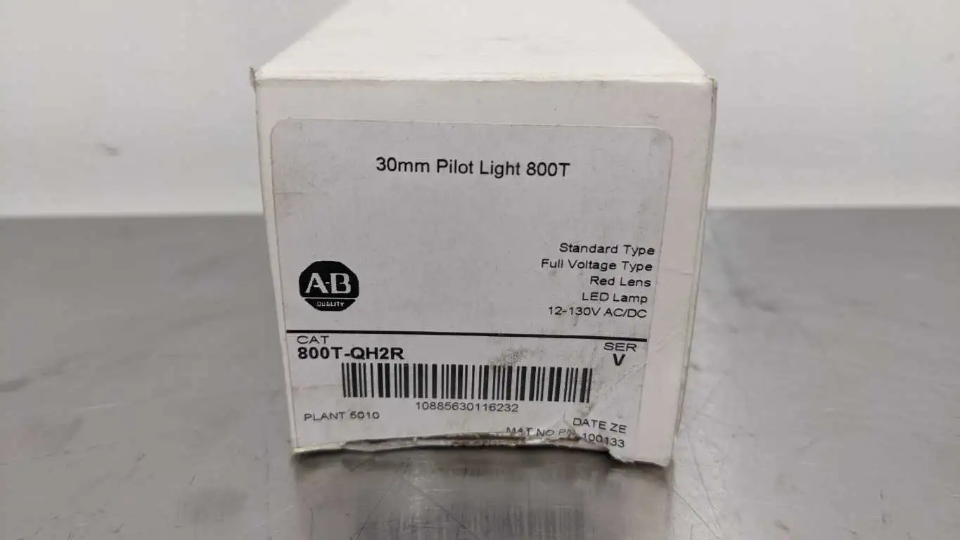 Allen-Bradley 800T-QH2R Pilot Light Red Lens LED Lamp Ser V 30mm 12-130, VAC/VDC - Image 6