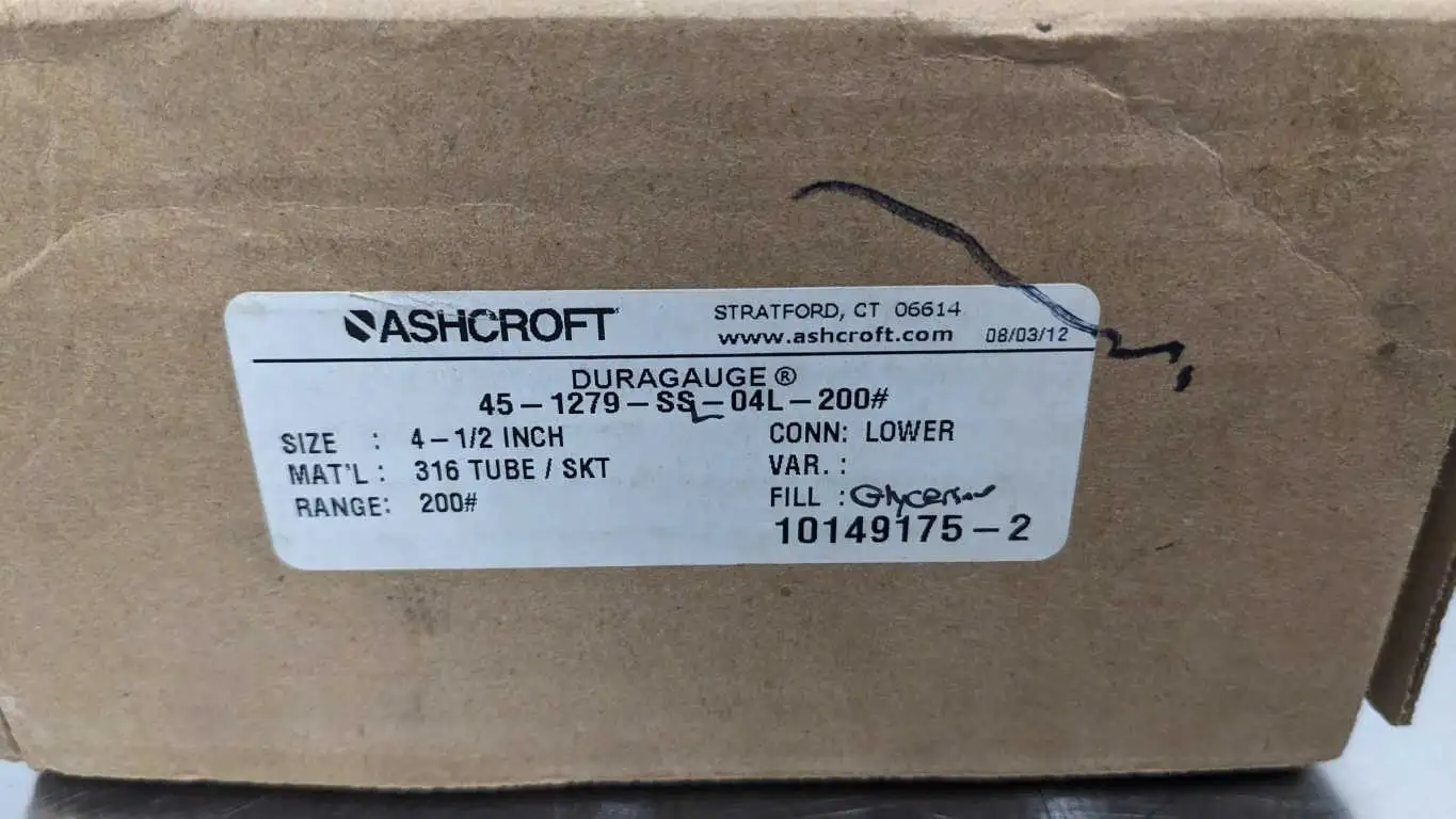 Ashcroft 45-1279-SS-04L-200 Duragauge 200 Lb 4 1/2 Inch 316 Tube 200# - Image 8