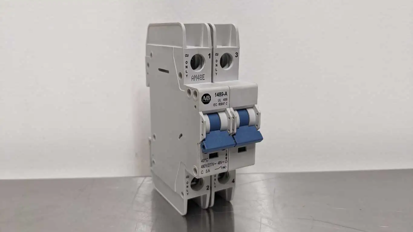 Allen-Bradley 1489-A2C050 Industrial Circuit Breaker Ser A 5A 2 Pole 480Y/277 VAC 48VDC New in Box - Image 2
