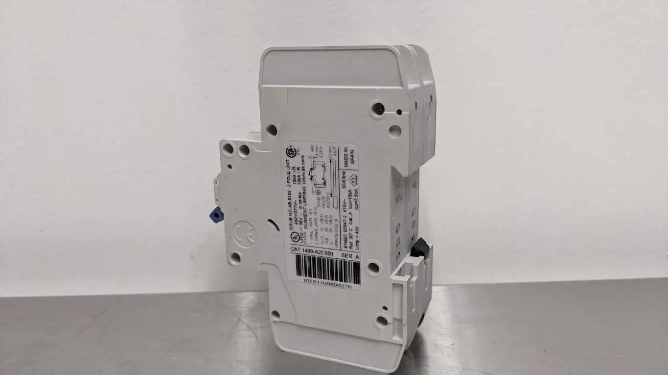 Allen-Bradley 1489-A2C050 Industrial Circuit Breaker Ser A 5A 2 Pole 480Y/277 VAC 48VDC New in Box - Image 4