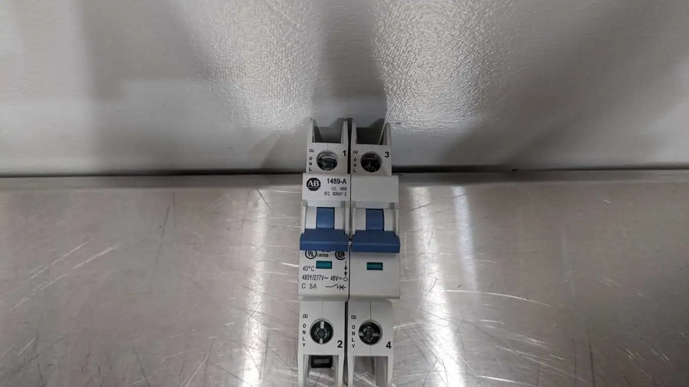 Allen-Bradley 1489-A2C050 Industrial Circuit Breaker Ser A 5A 2 Pole 480Y/277 VAC 48VDC New in Box - Image 8
