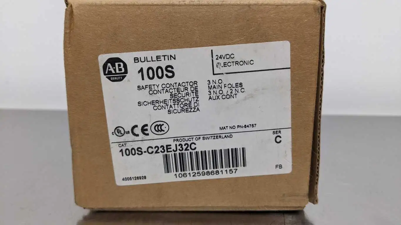 Allen-Bradley 100S-C23EJ32C Safety Contactor Ser C 3NO 2NC 24VDC Coil Auxiliary Contact New in Box - Image 10