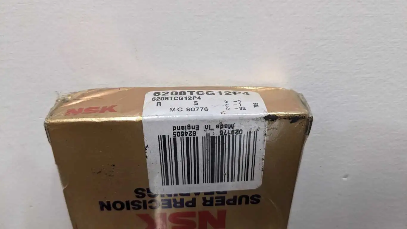 NSK 6208TCG12P4 Deep Groove Ball Bearing 40mm ID x 80mm OD x 18mm Wide Super Precision - Image 2