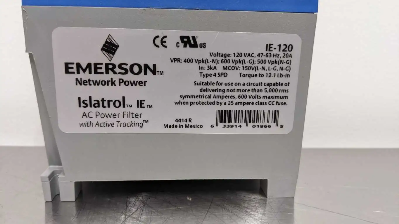 Emerson IE-120 Islatrol IE AC Power Filter 120VAC 20A 120, VAC New in Box - Image 7