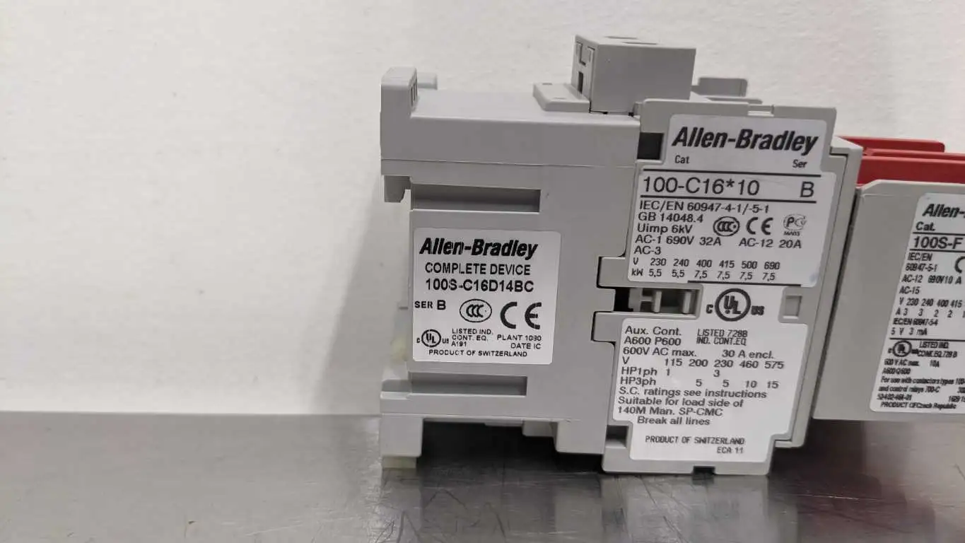 Allen-Bradley 100S-C16D14BC Safety Contactor Ser B 3 NO Main Poles 1 NO/4 NC Aux Cont - Image 8