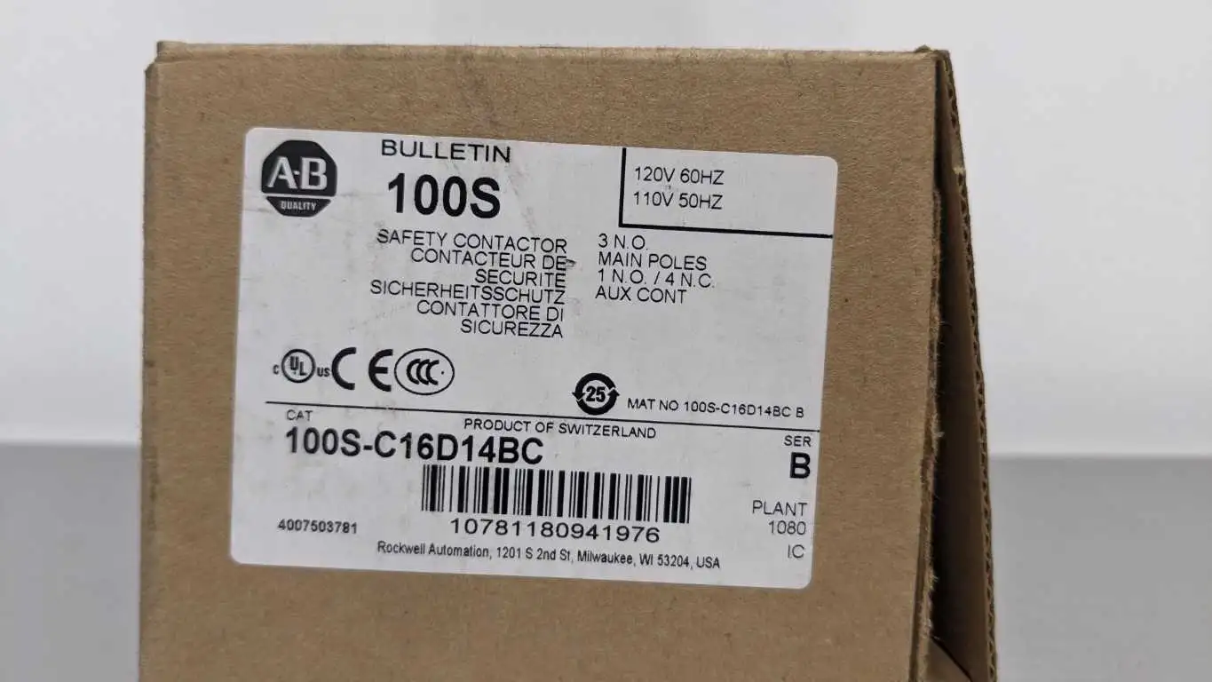 Allen-Bradley 100S-C16D14BC Safety Contactor Ser B 3 NO Main Poles 1 NO/4 NC Aux Cont - Image 9