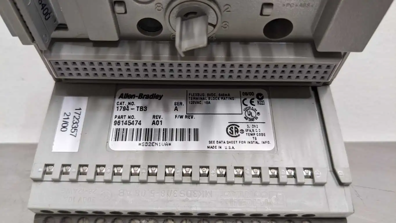 Allen-Bradley PN- 9614574 Terminal Base 1794-TB3 Ser A Rev A01 PN 9614574 - Image 6