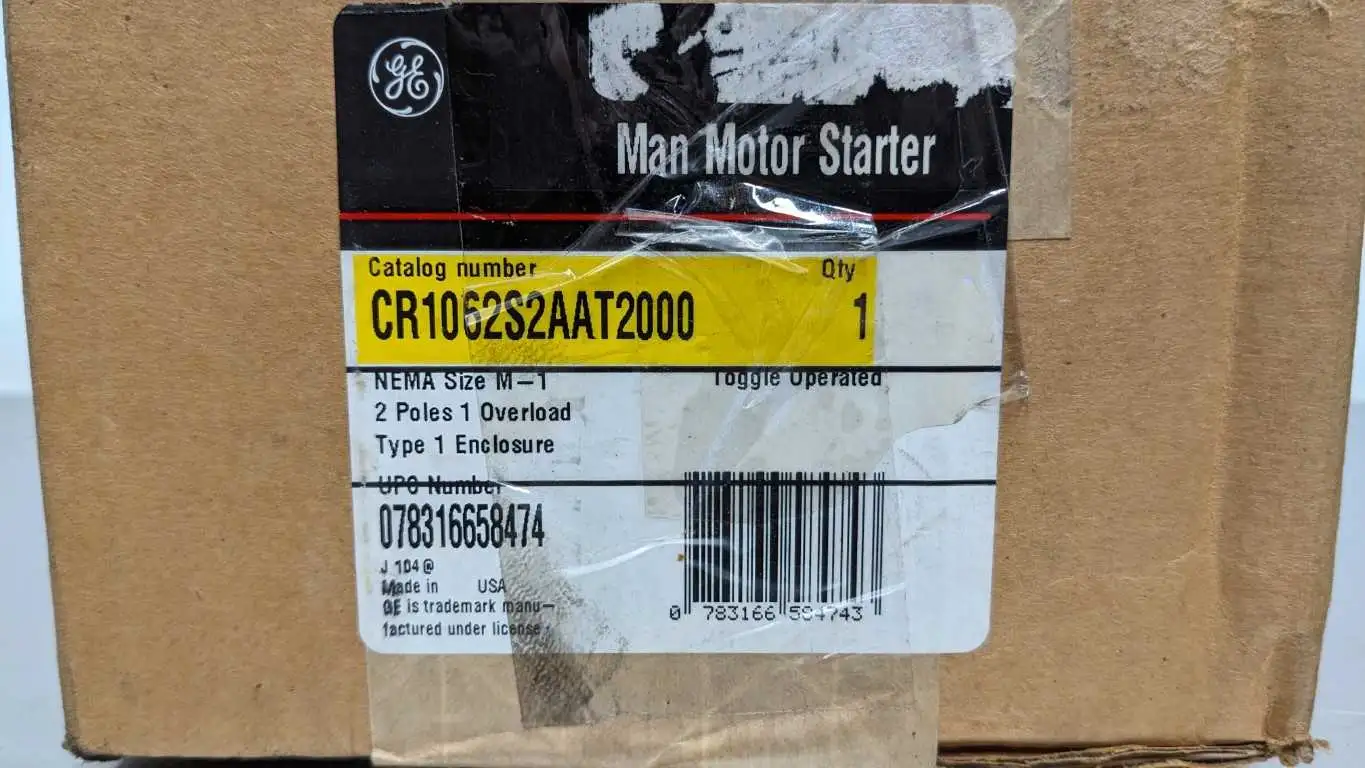 GE CR1062S2AAT2000 Manual Motor Starter Circuit Breaker 2 Poles 1 Overload NEMA Size M-1 - Image 9