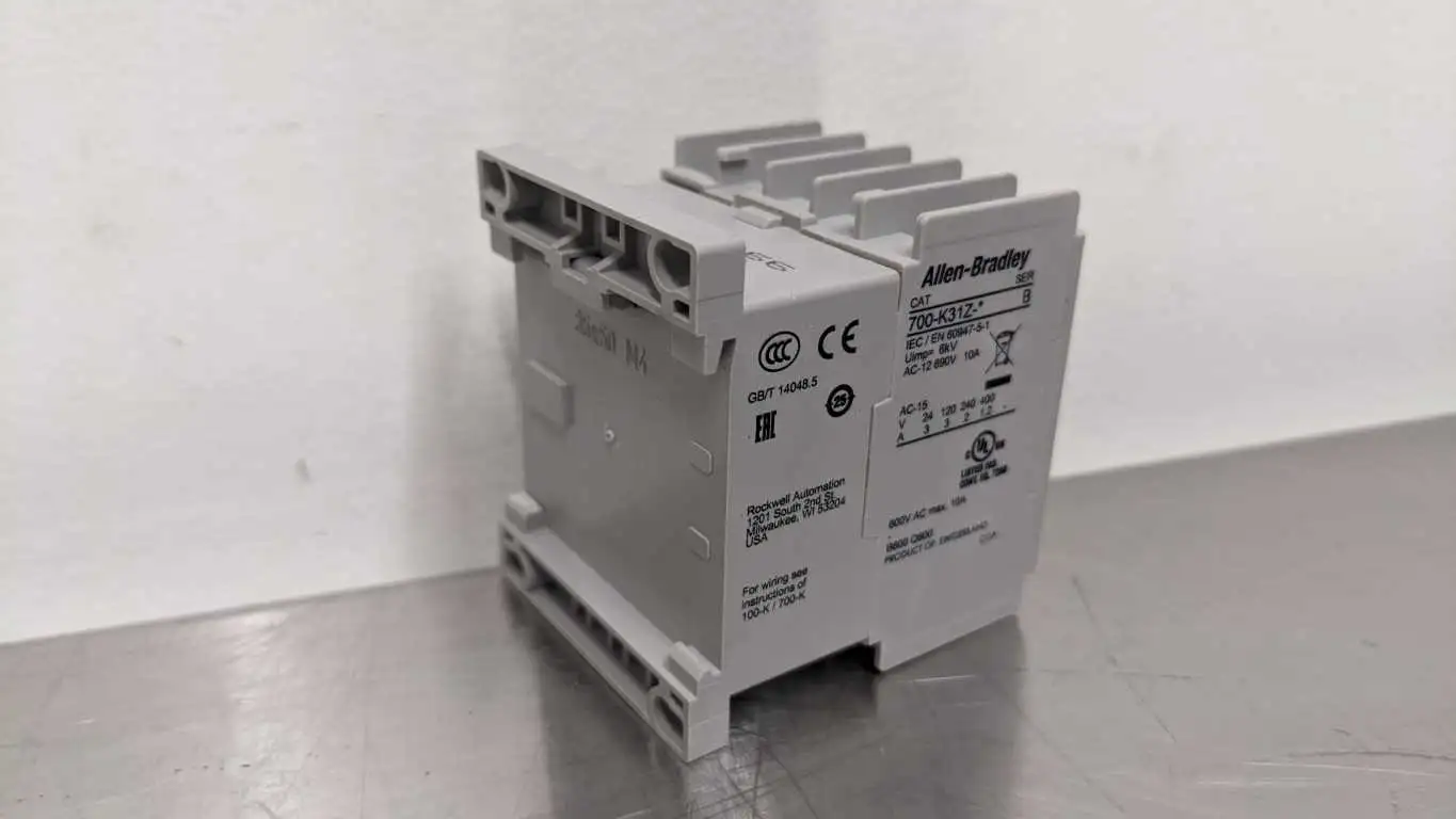 Allen-Bradley 700-K31Z-ZJ Control Relay Ser B 3NO 1NC 24 VDC Auxiliary Contact - Image 5