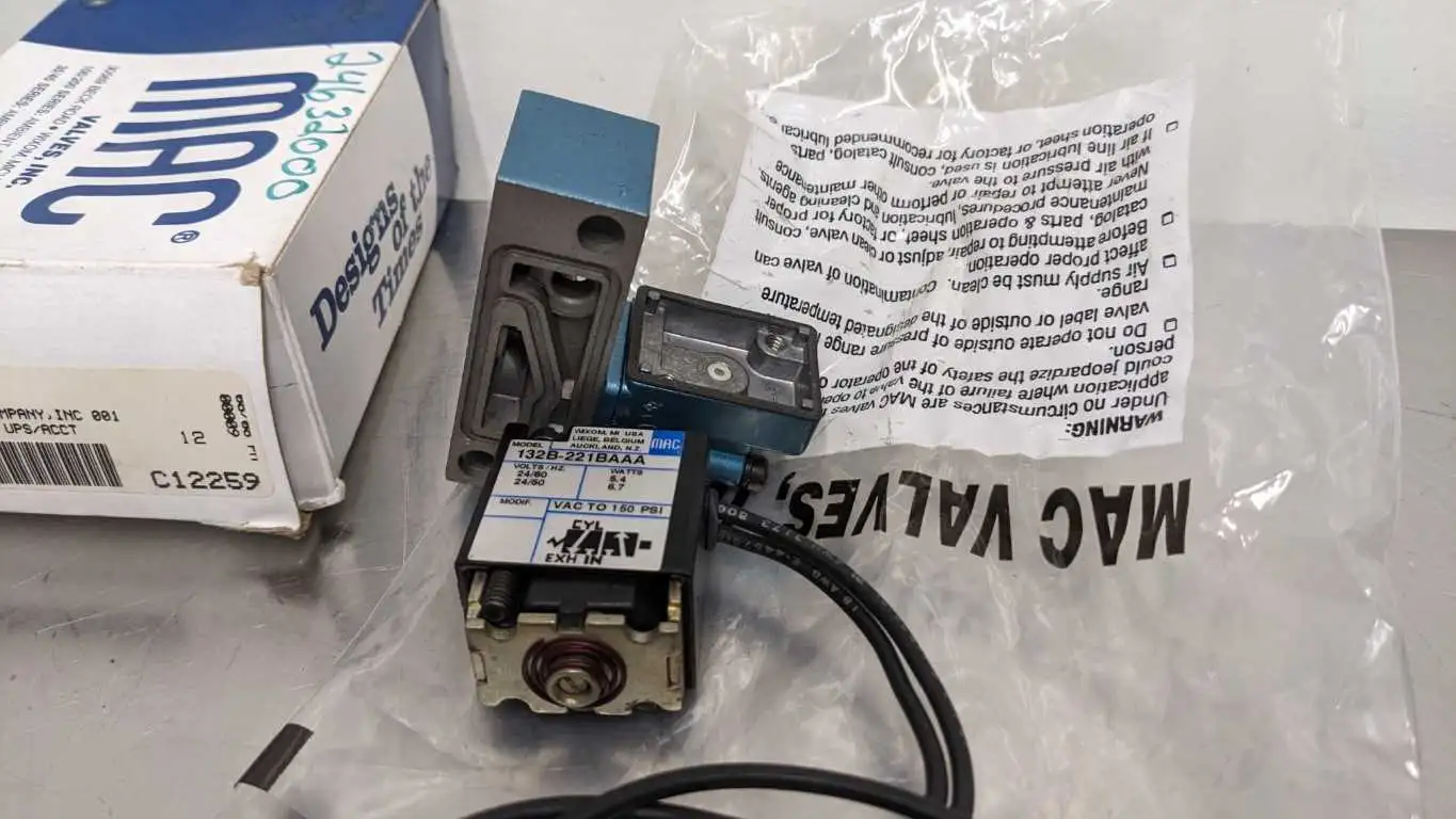 MAC 132B-221BA Solenoid Valve 150 PSI 24v 5.7, 6.7 W C12259 132B-221BAAA - Image 3