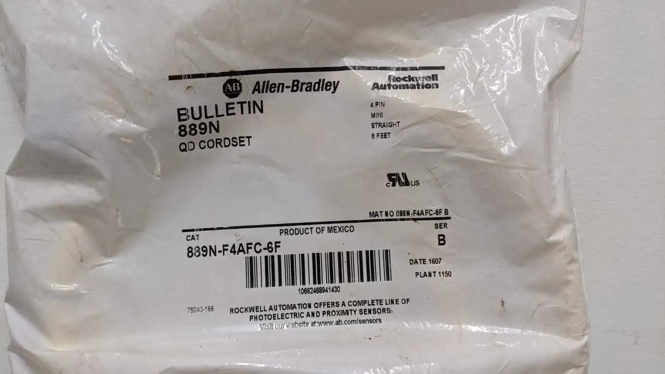 Allen-Bradley 889N-F4AFC-6F QD Cordset Ser B 6 Feet 4 Pin Mini Straight - Image 2
