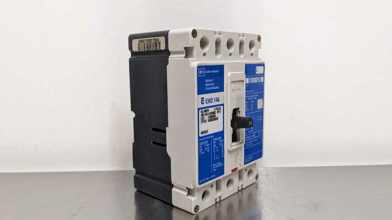 Cutler-Hammer EHD3060 Circuit Breaker EHD 14k 3 Pole 480VAC 250VDC - Image 2
