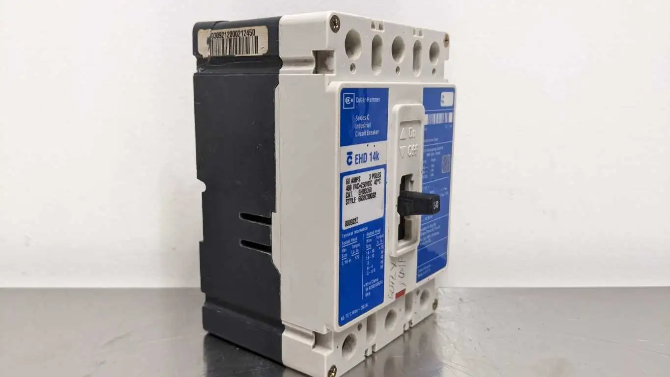 Cutler-Hammer EHD3060 Circuit Breaker EHD 14k 3 Pole 480VAC 250VDC - Image 2
