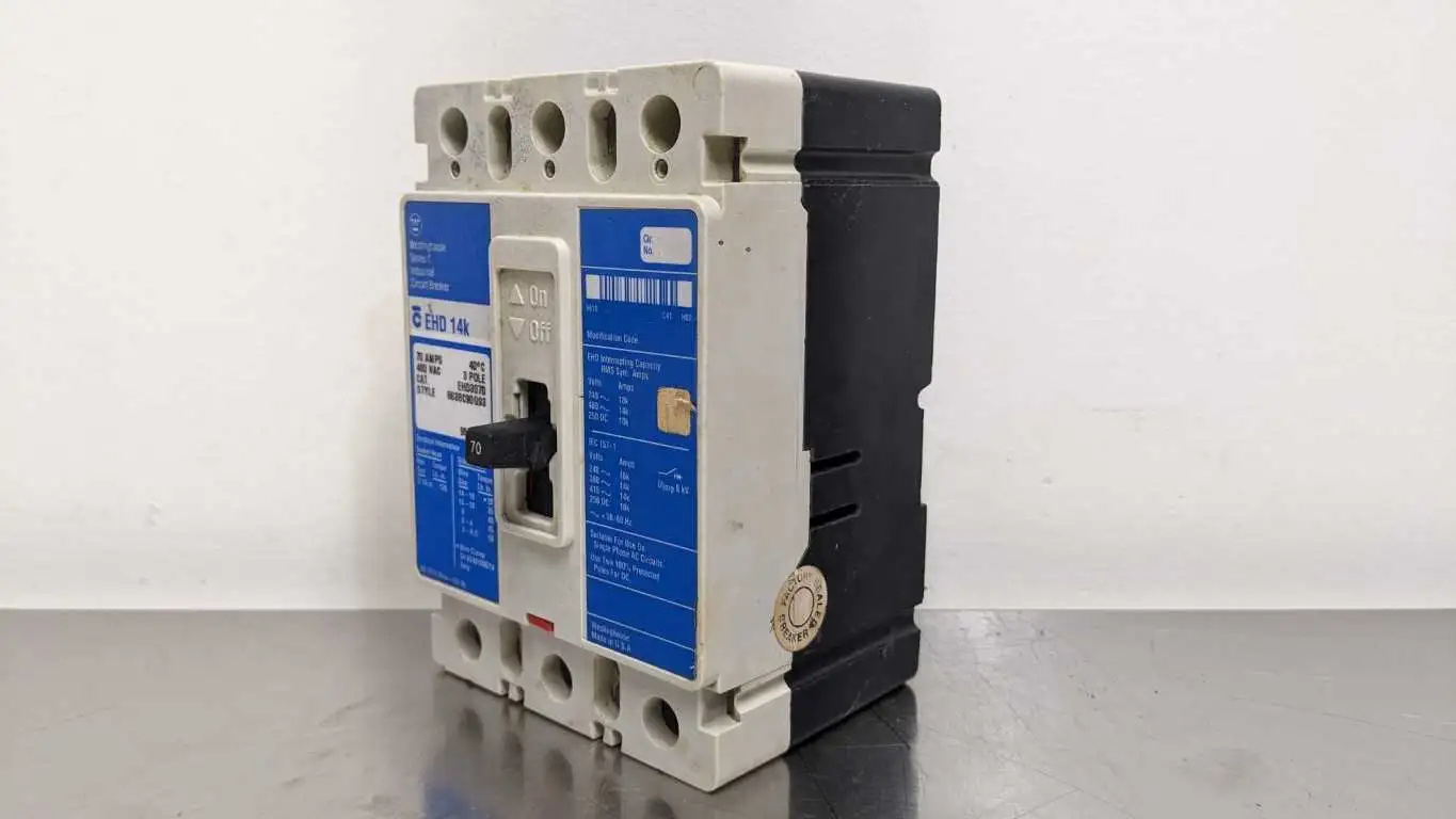 Cutler-Hammer EHD3070 Circuit Breaker EHD 14k 3 Pole 480VAC 250VDC - Image 5