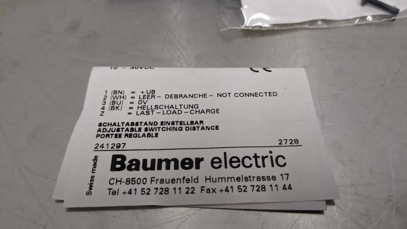 Baumer FHDK 10N1197/KS35A Photo Electric Sensor Adjustable Switching Distance CH-8500 - Image 8