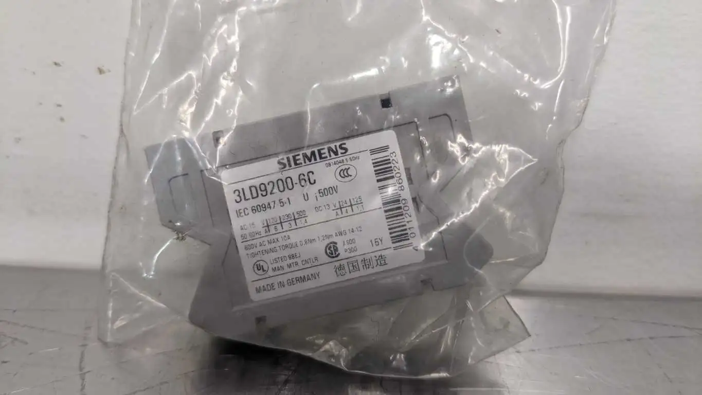 Siemens 3LD9200-6C Auxiliary Contact 10A 120/230/500VAC 10A 600VAC Max - Image 6
